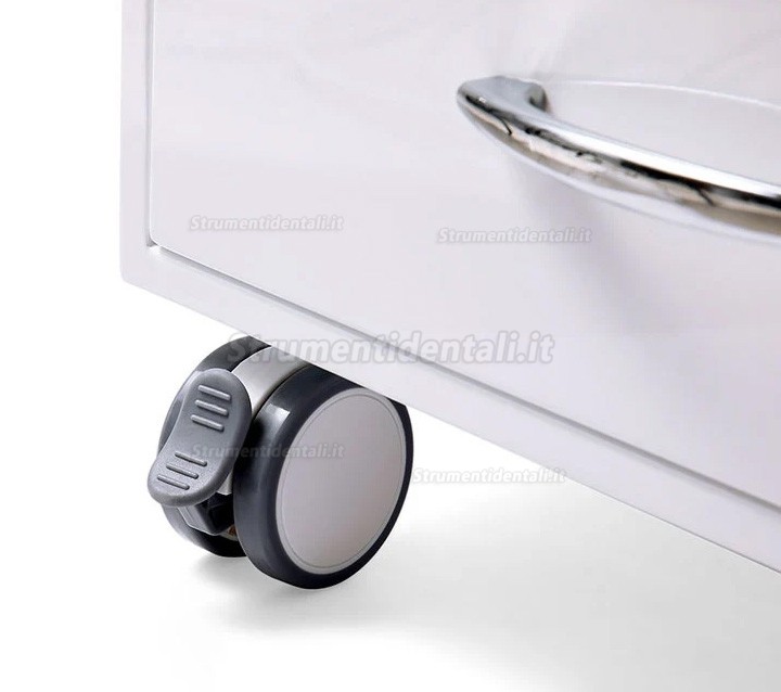 Carrello chirurgico i mobile odontoiatrico Dentech K2 con mobiletto portaoggetti